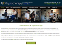 Tablet Screenshot of gkphysiotherapy.com